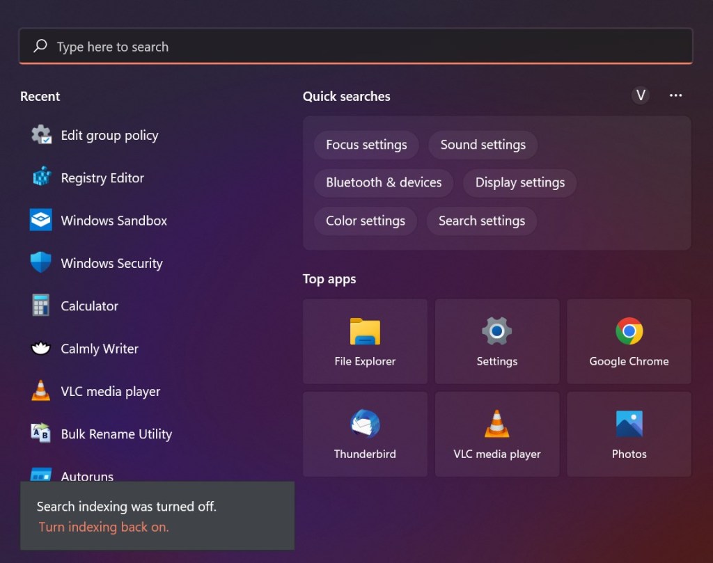 検索ハイライトが無効